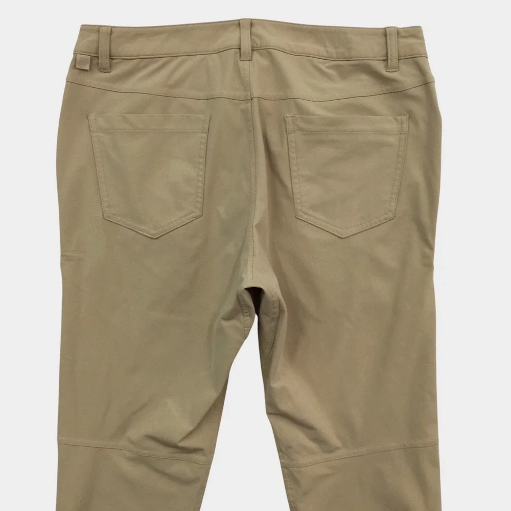 Lululemon ABC Pant Slim Fit Warpstreme Khaki Tan Mens Size 32 Casual Trousers